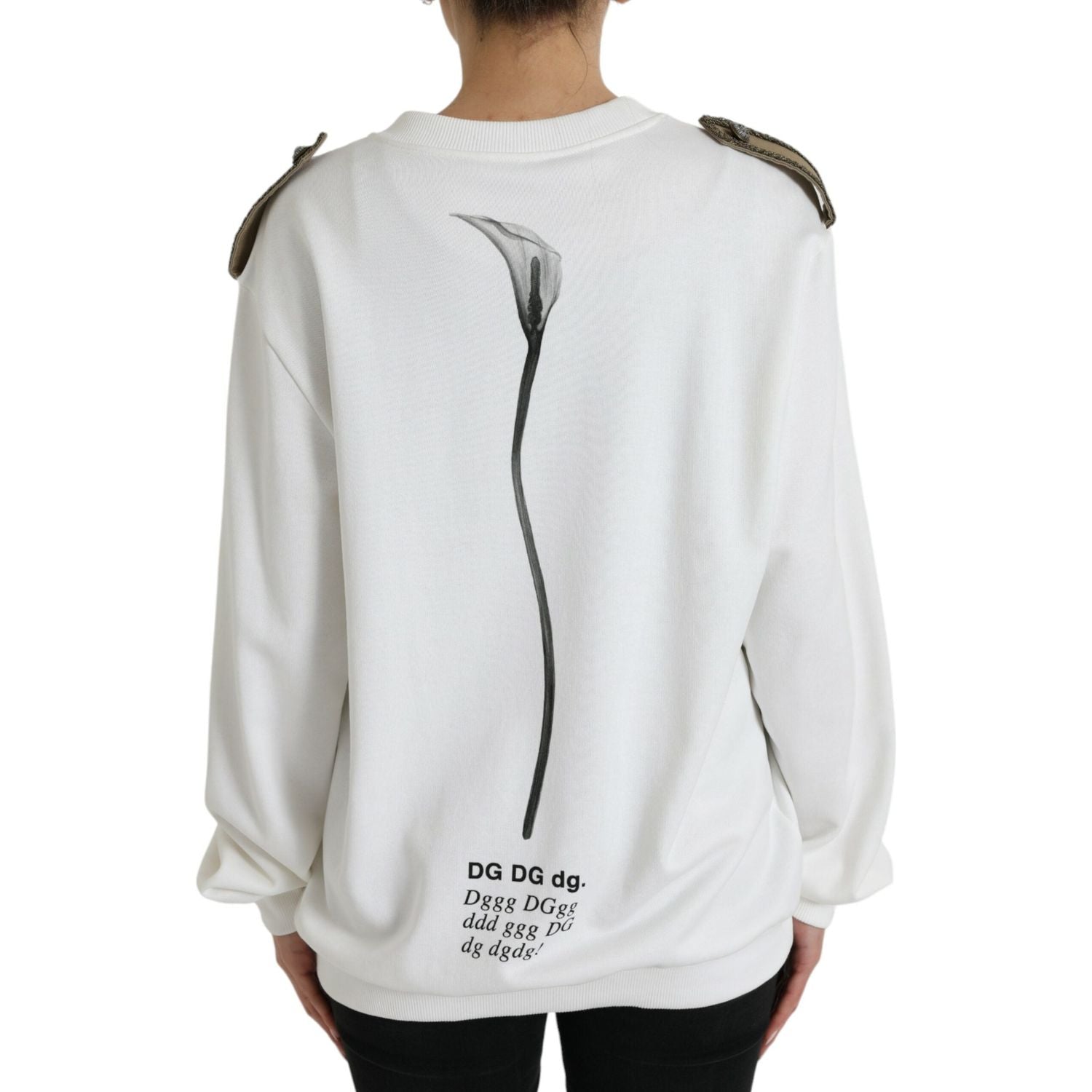 سترة دولتشي آند غابانا أنيقة باللونين الأبيض والأسود بياقة دائرية