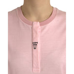 Dolce & Gabbana Pink Floral Print Cotton Short Sleeves T-shirt