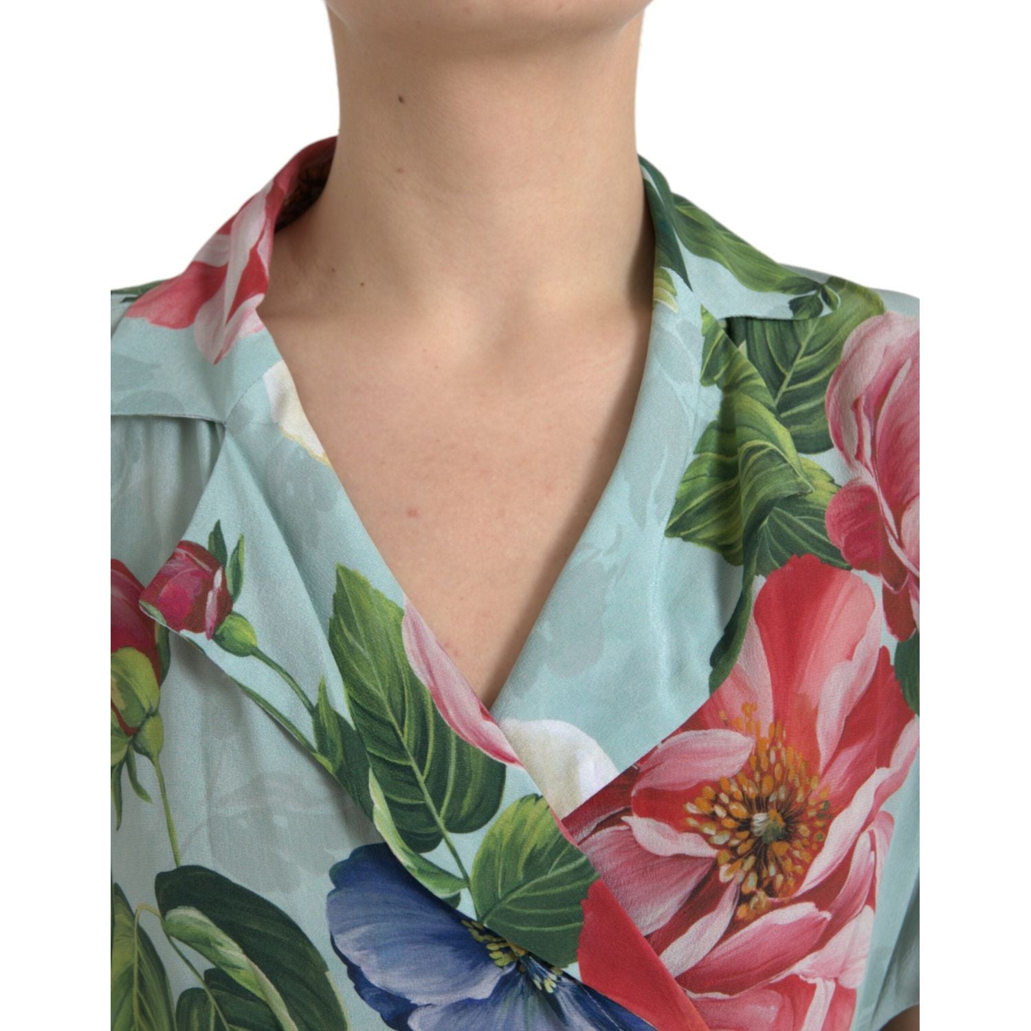 جمبسوت من الحرير المزهر الأنيق من دولتشي آند غابانا