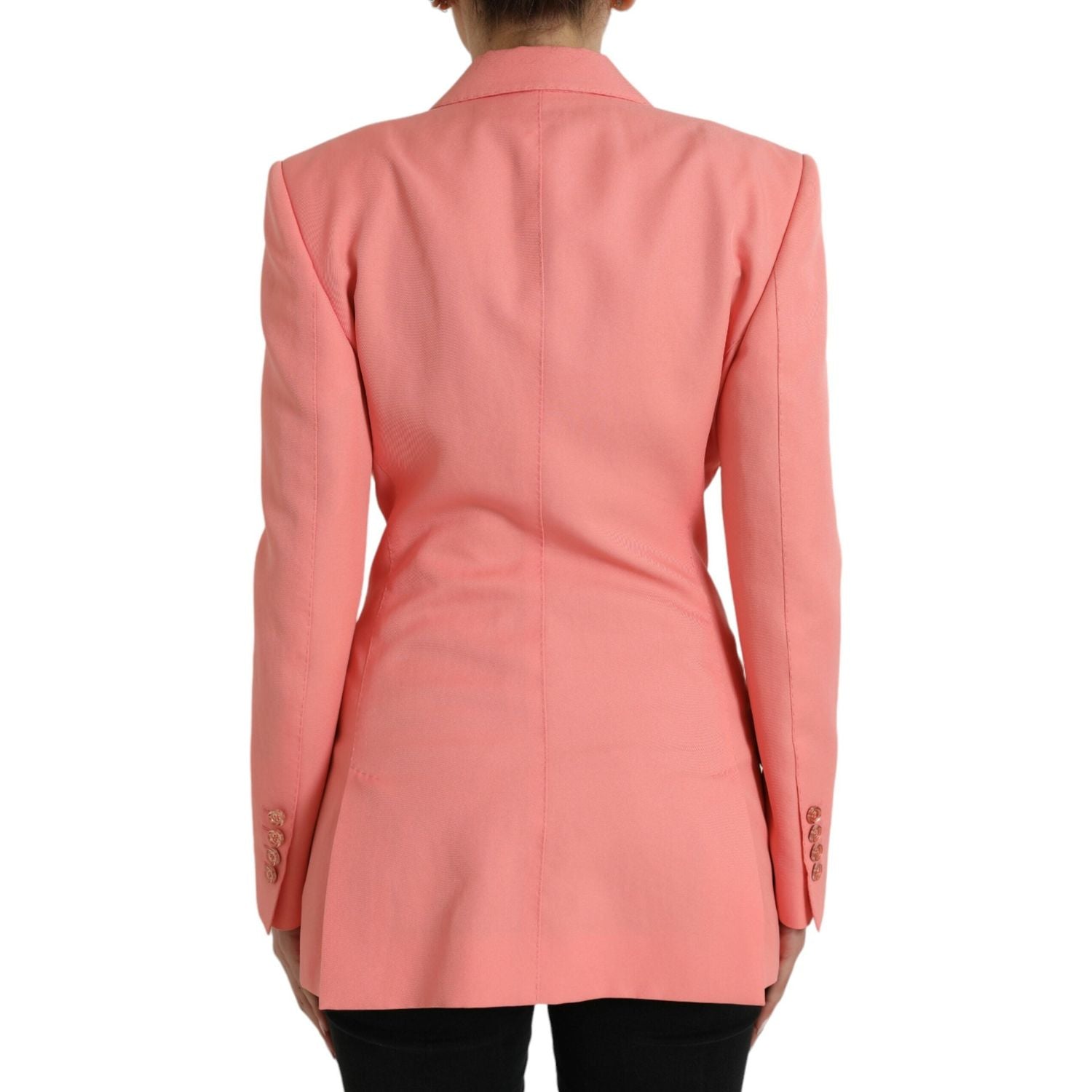 Dolce & Gabbana Pink Polyester Single Breasted Blazer Jacket