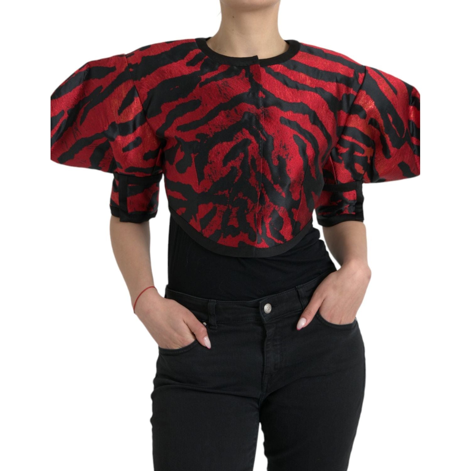 优雅动物印花外套