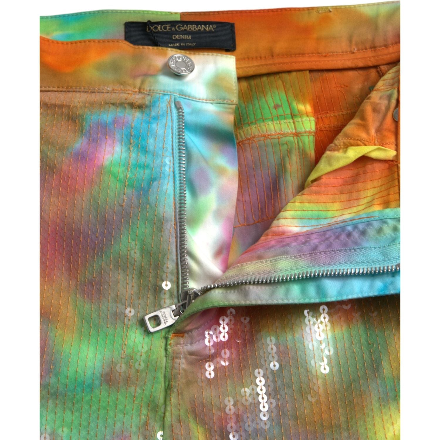 多色高腰七分裤