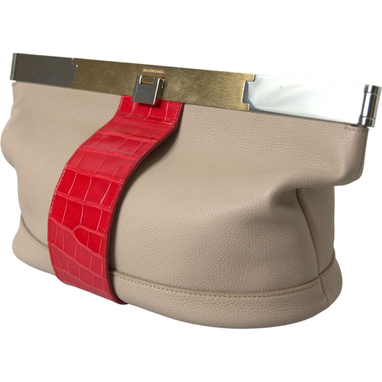 双色异域皮革手包