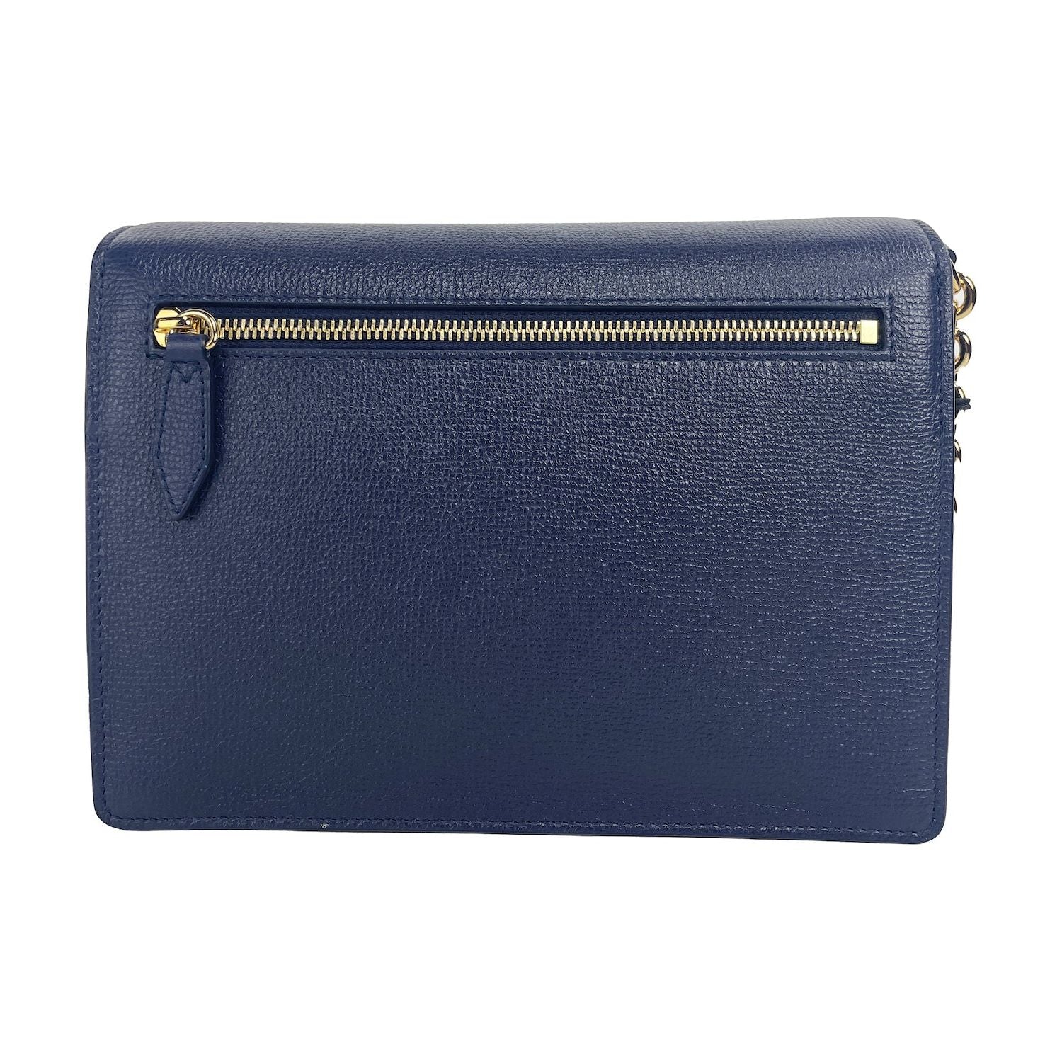 Macken 小号 Regency Blue House 格纹皮革斜挎包