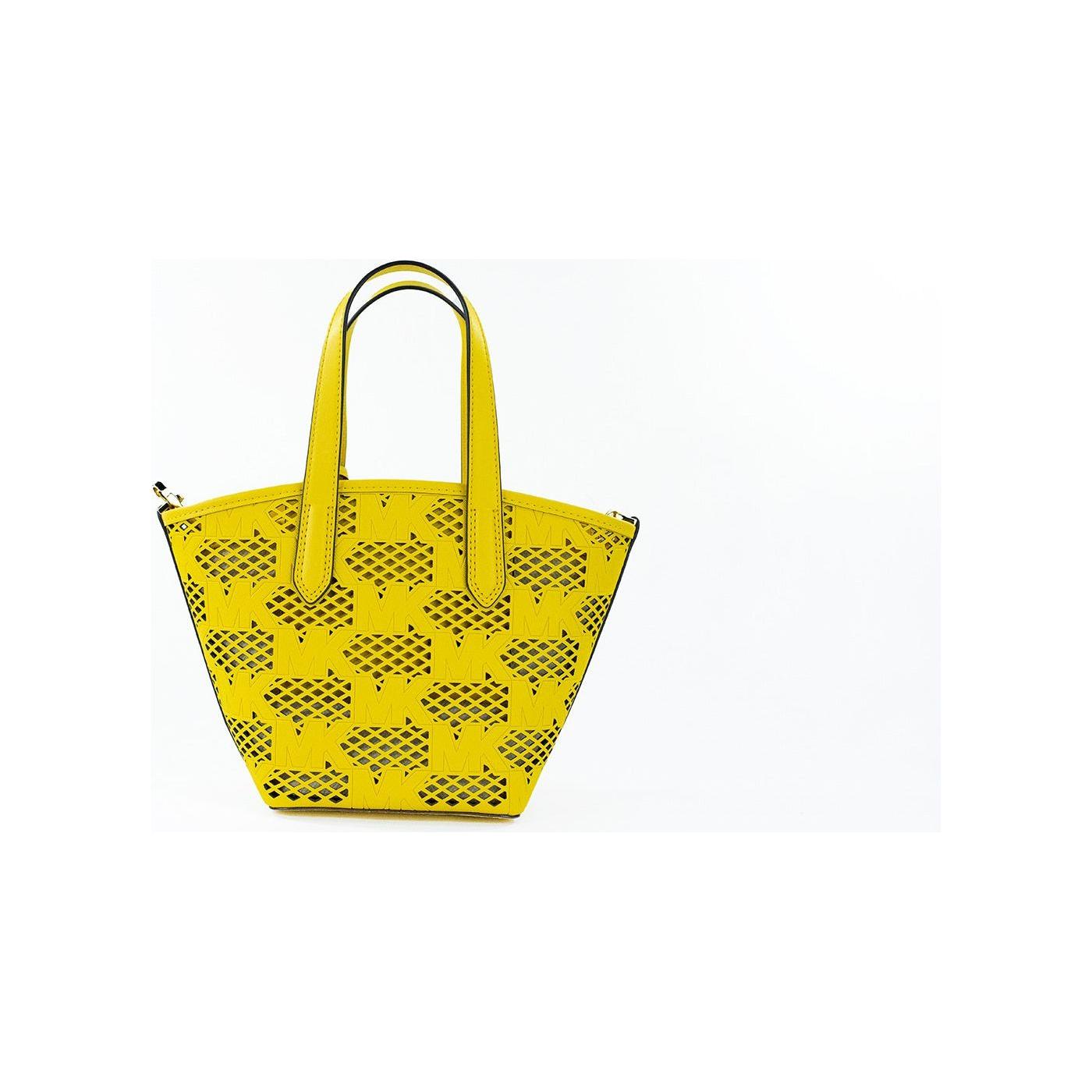 حقيبة يد صغيرة من الجلد 2 في 1 بسحاب من Michael Kors Kimber Daffodil