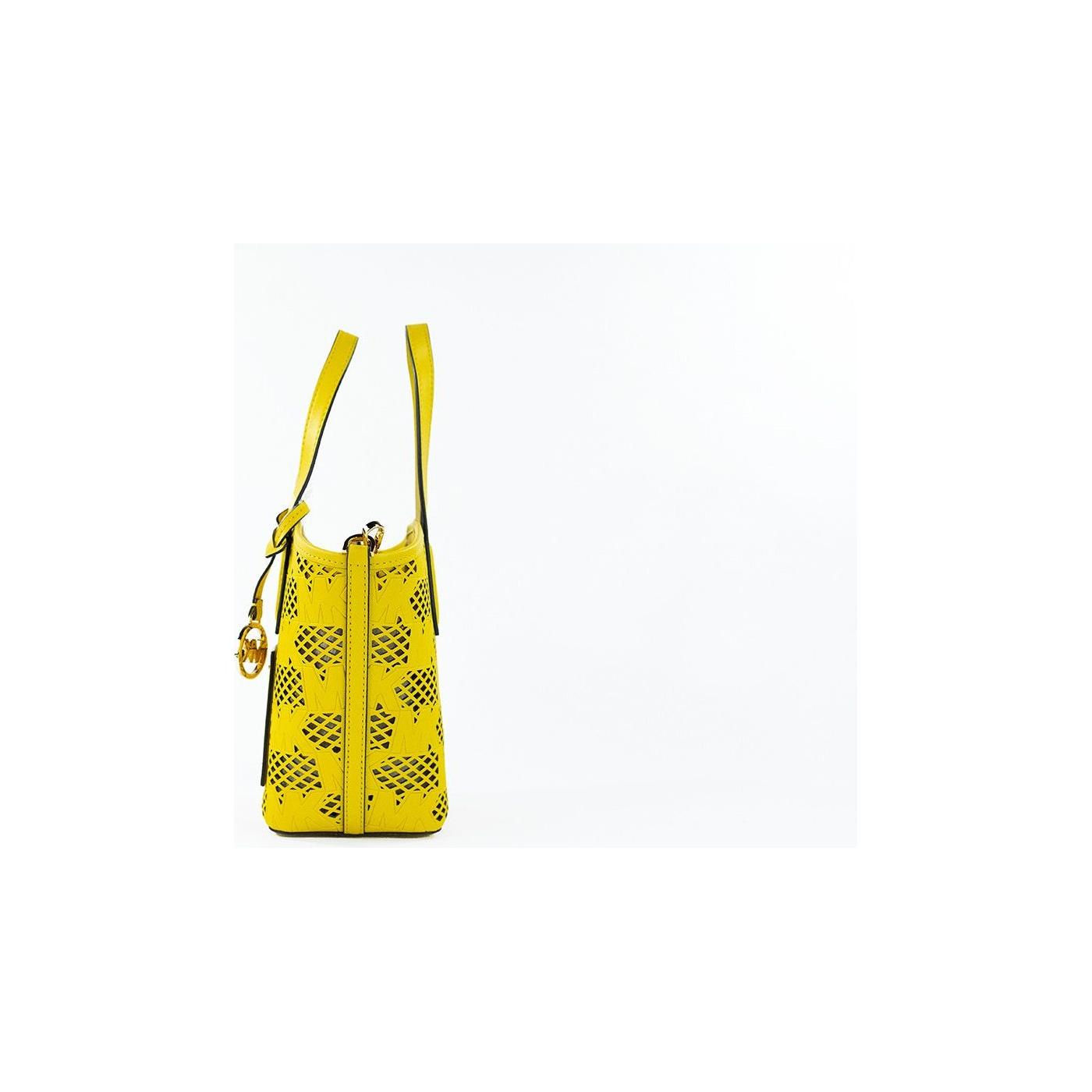 حقيبة يد صغيرة من الجلد 2 في 1 بسحاب من Michael Kors Kimber Daffodil