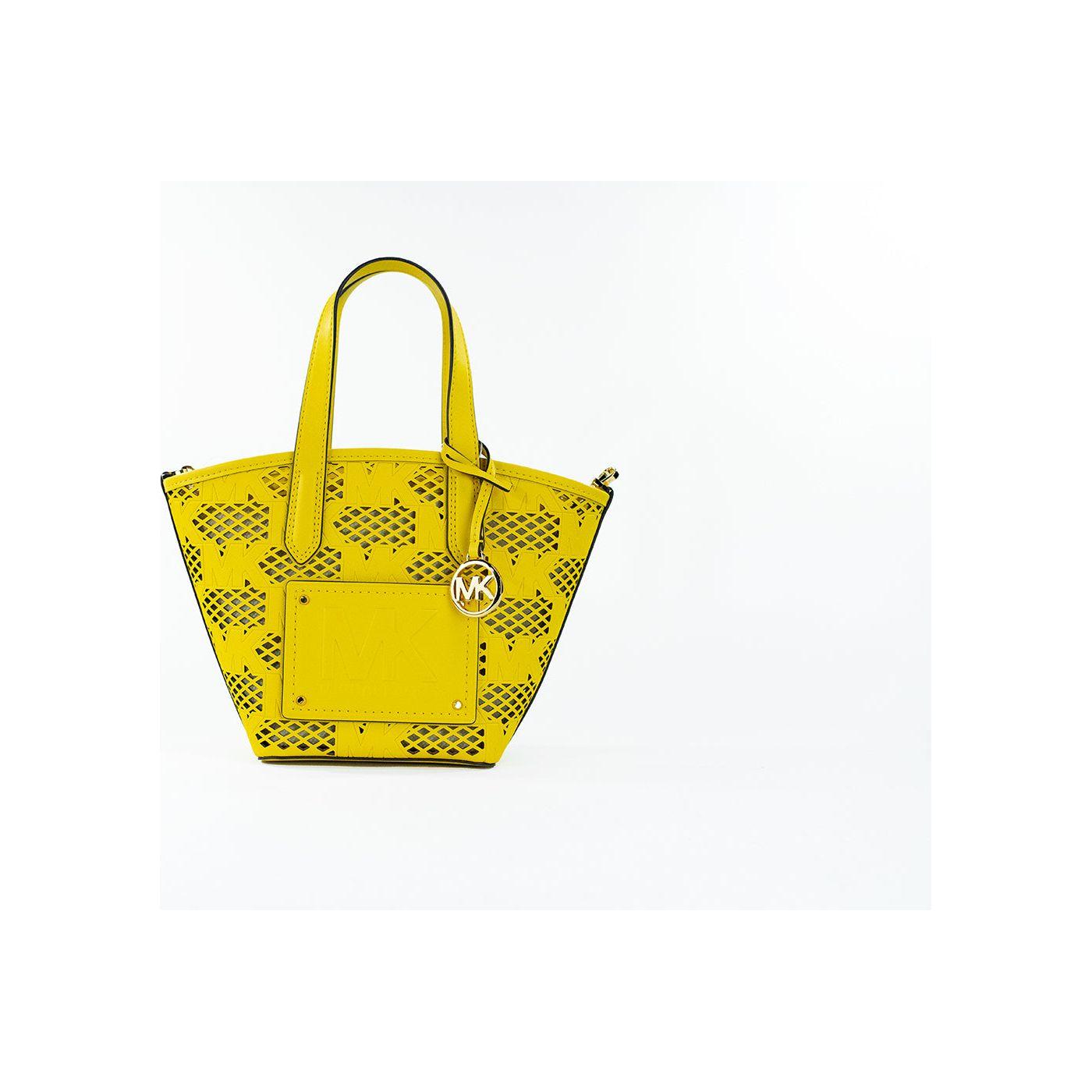 حقيبة يد صغيرة من الجلد 2 في 1 بسحاب من Michael Kors Kimber Daffodil