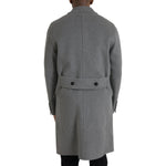 Dolce & Gabbana Gray Double Trench Coat Cashmere Jacket Dolce & Gabbana Dim Gray