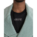 Dolce & Gabbana Blue Double Breasted Corduroy Cotton Jacket