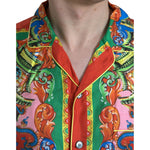 Dolce & Gabbana Multicolor Patterned Button Down Casual Shirt TSH84712-5