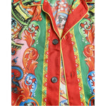 Dolce & Gabbana Multicolor Patterned Button Down Casual Shirt TSH84712-5