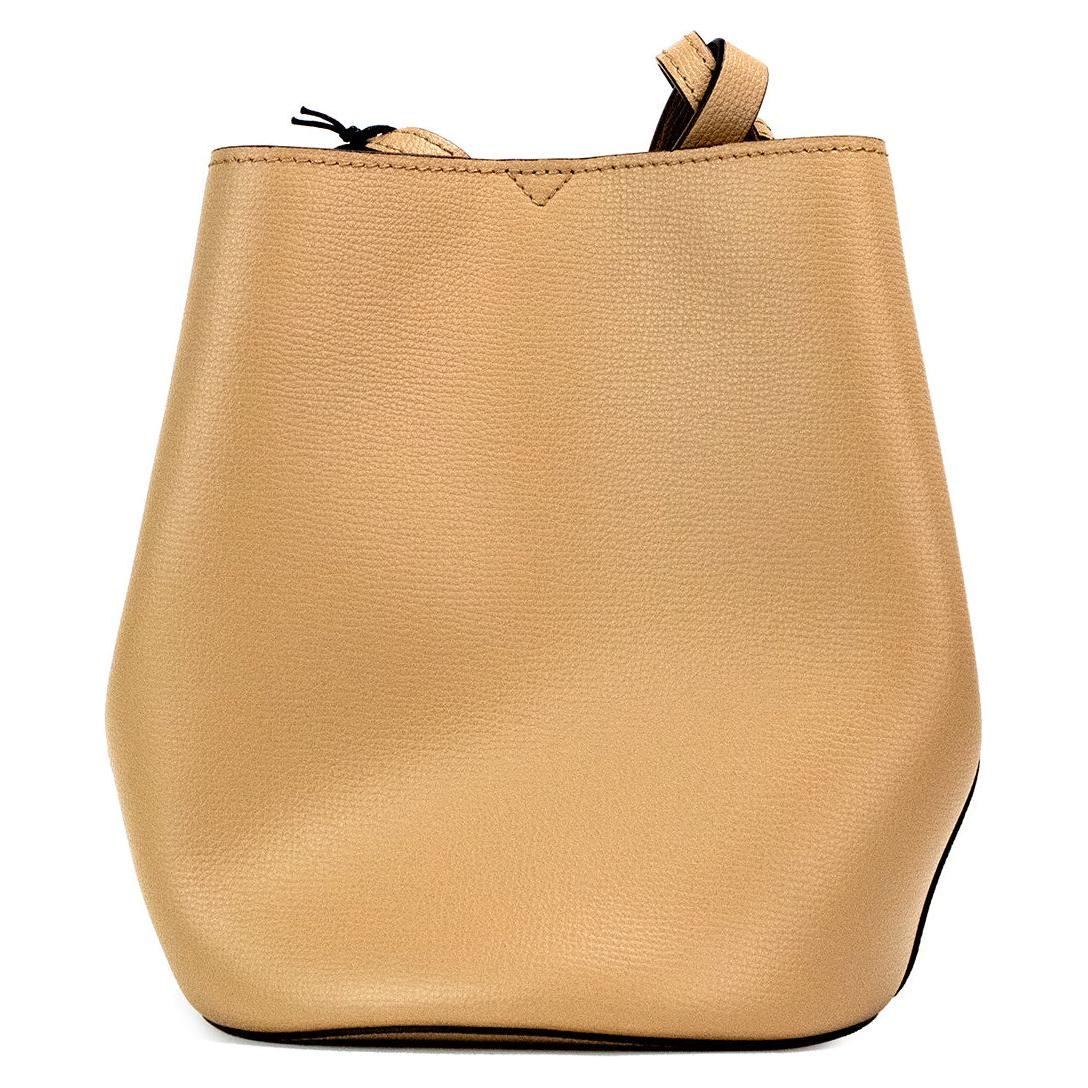 Lorne 小号驼色 Haymarket 格纹卵石纹皮革水桶手提包钱包