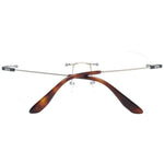 Rear view of BMW Gold Men Glasses Frame with titanium rimless design and gold color temples.