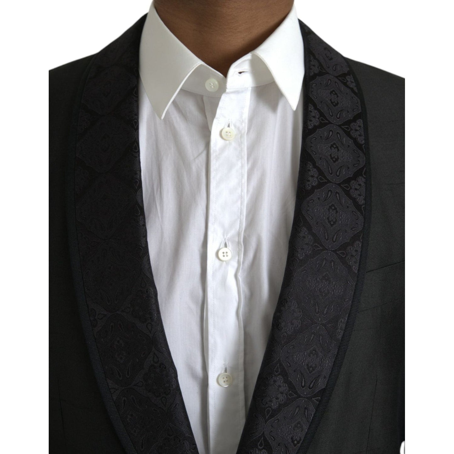 Dolce & Gabbana Black MARTINI Single Breasted Coat Blazer