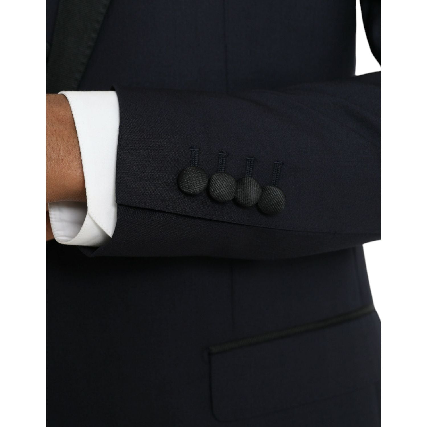 深蓝色 MARTINI 羊毛正装三件套西装