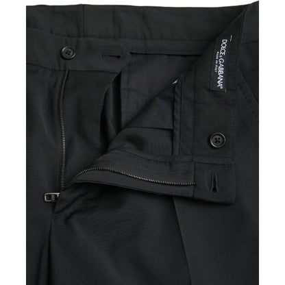 Dolce & Gabbana Black Wool SlimFit Dress Formal Pants