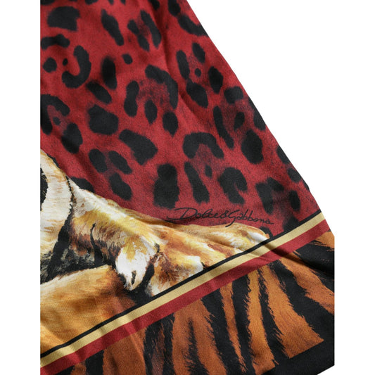 Dolce & Gabbana Multicolor Tiger Print Cotton Short Sleeves T-shirt TSH84618-44