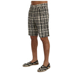 Dolce & Gabbana White Black Striped Casual Shorts SIG60402-4