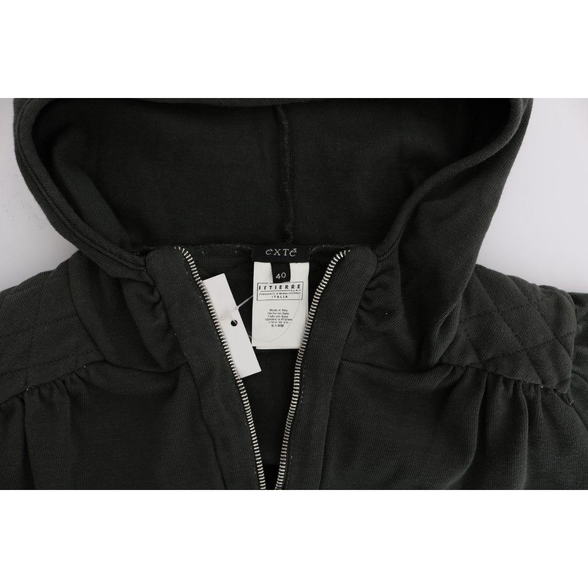 别致的灰色全拉链棉质毛衣