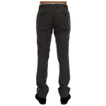 Dolce & Gabbana Gray Wool Striped Formal Pants PAN60729-4