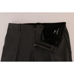 Dolce & Gabbana Gray Wool Striped Formal Pants PAN60729-4