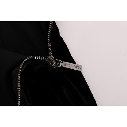 Ermanno Scervino Black Velvet Slim Fit Pants Jeans & Pants