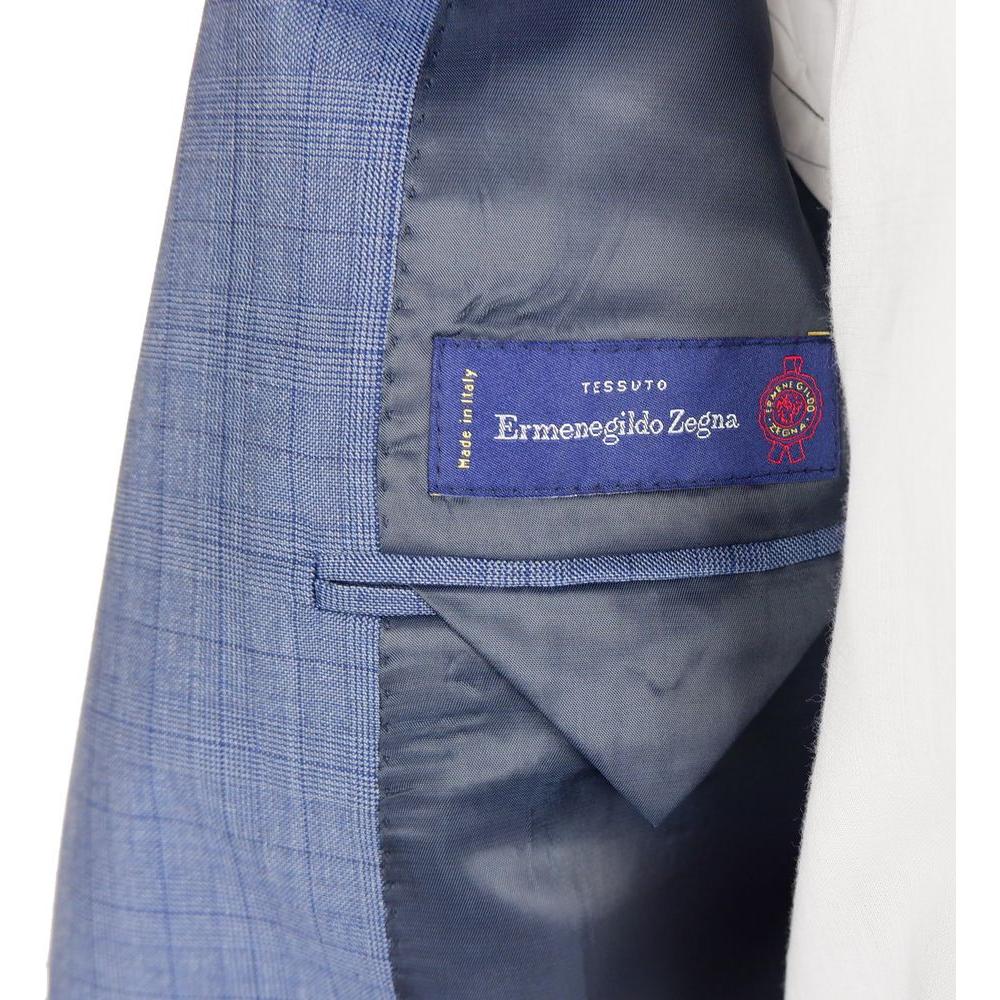 Made in Italy Blue Wool Men Suit Jacket Trouser Combo