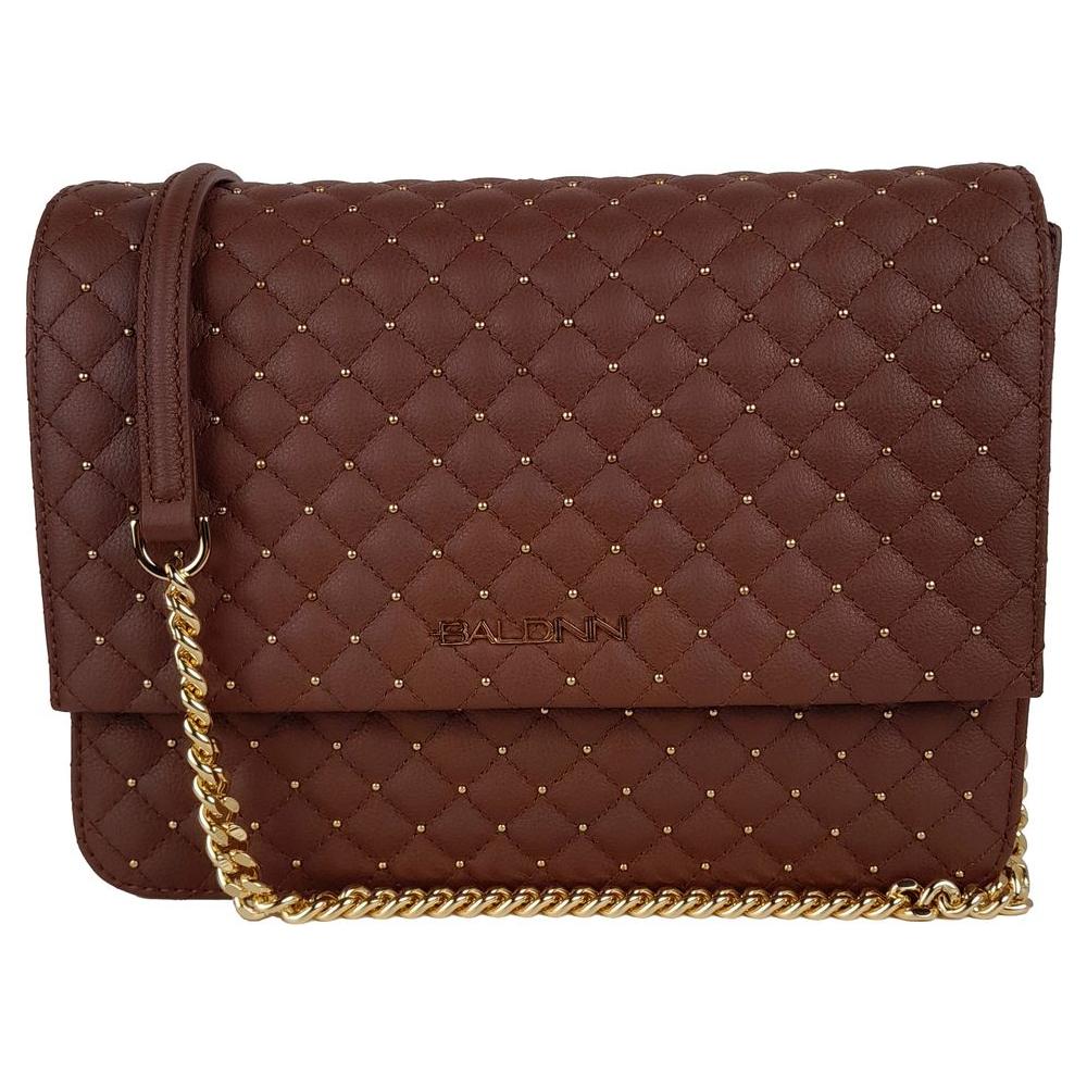 Baldinini Trend Brown Calfskin Women Crossbody Bag