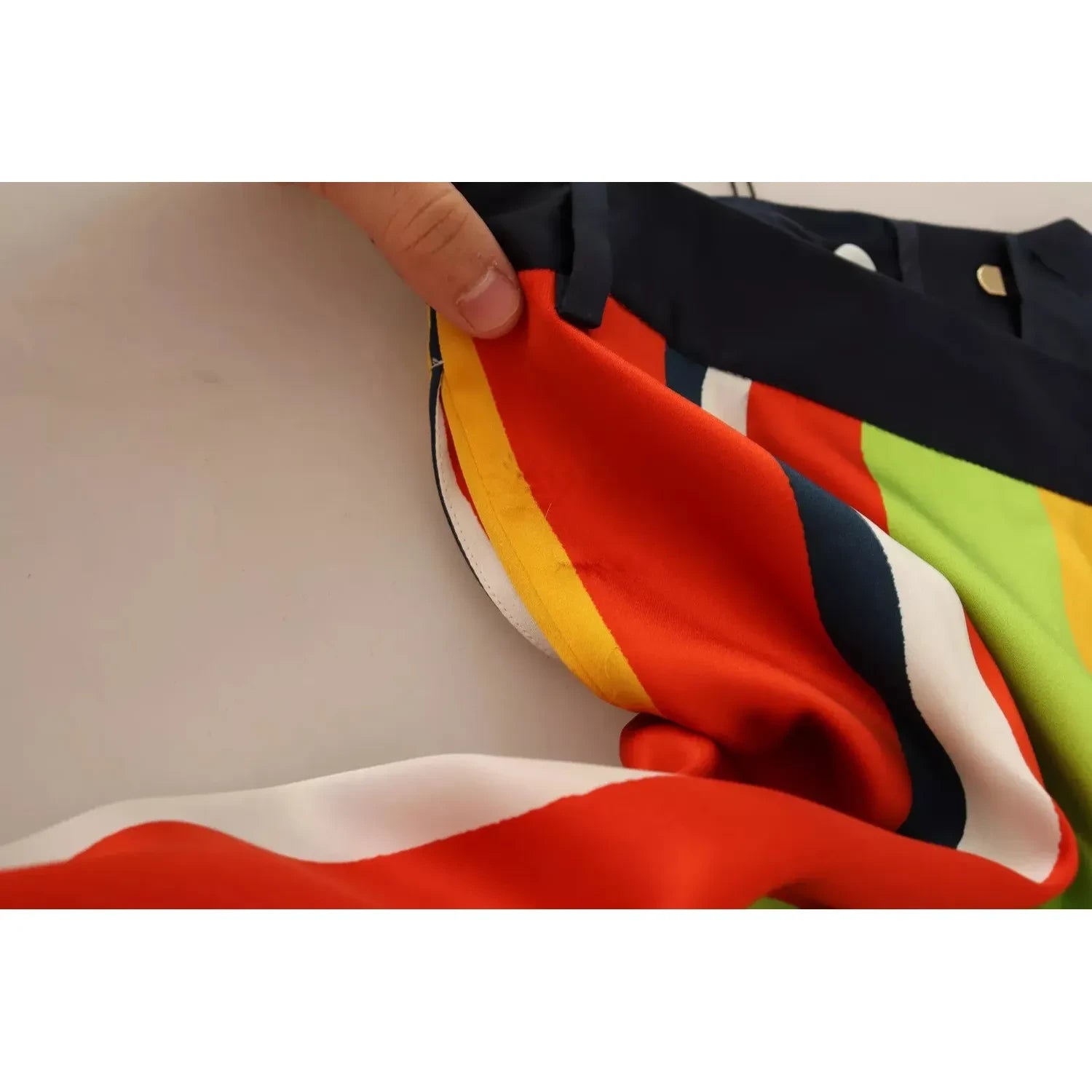 بنطلون مستقيم متوسط ​​الخصر مخطط متعدد الألوان من Dsquared²