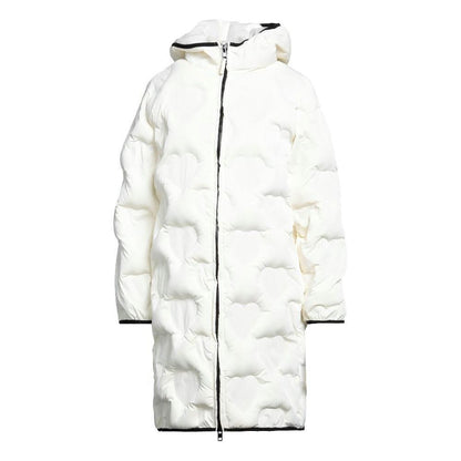 Love Moschino Chic Quilted Heart Long Down Jacket