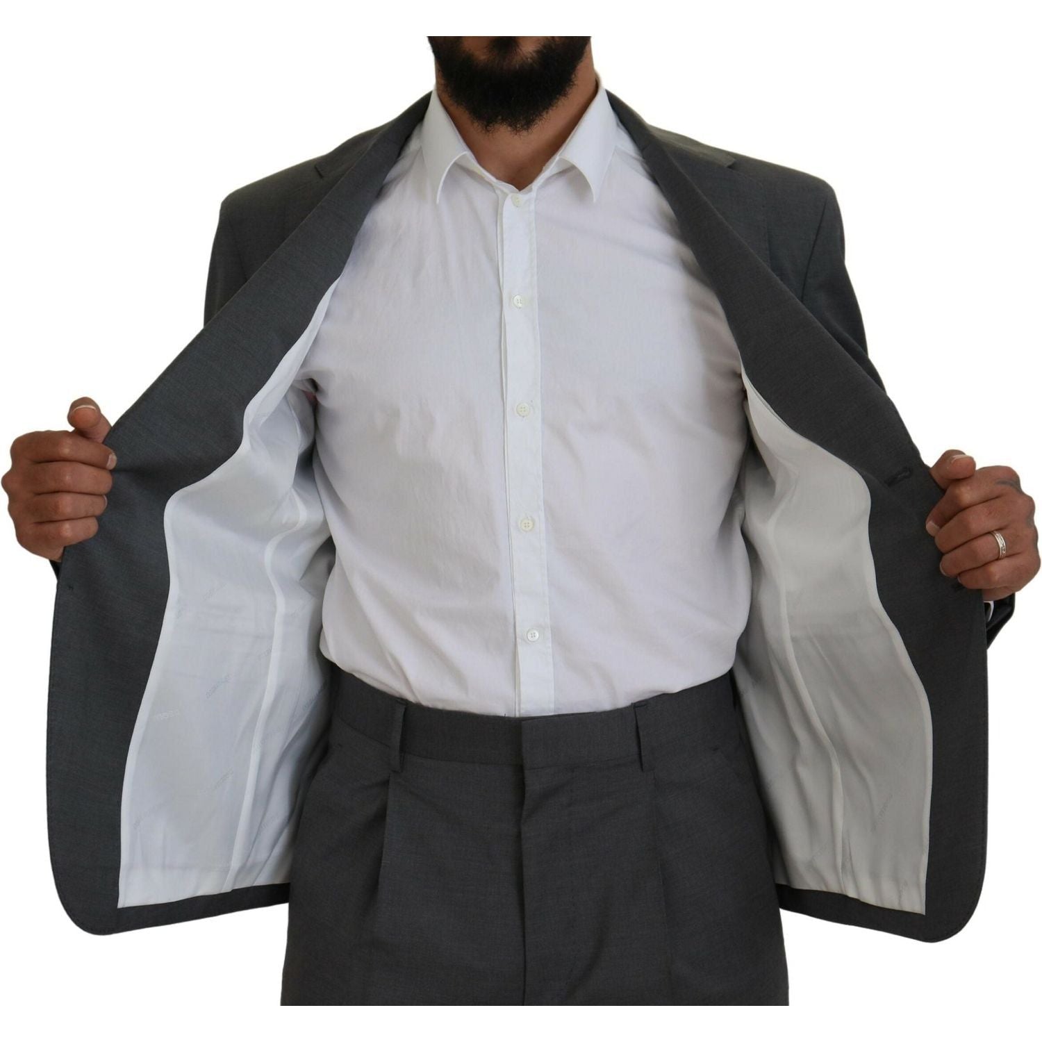 灰色羊毛单排扣两件套 CIPRO 西装