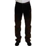 Dsquared² Brown Washed Cotton Straight Fit Casual Denim Jeans PAN74442-48