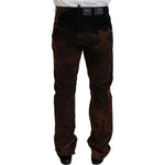 Dsquared² Brown Washed Cotton Straight Fit Casual Denim Jeans PAN74442-48
