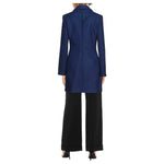Love Moschino Blue Wool Women Coat