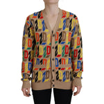 Dsquared² Brown Logo Long Sleeve Women Cardigan Sweater TSH83429-38