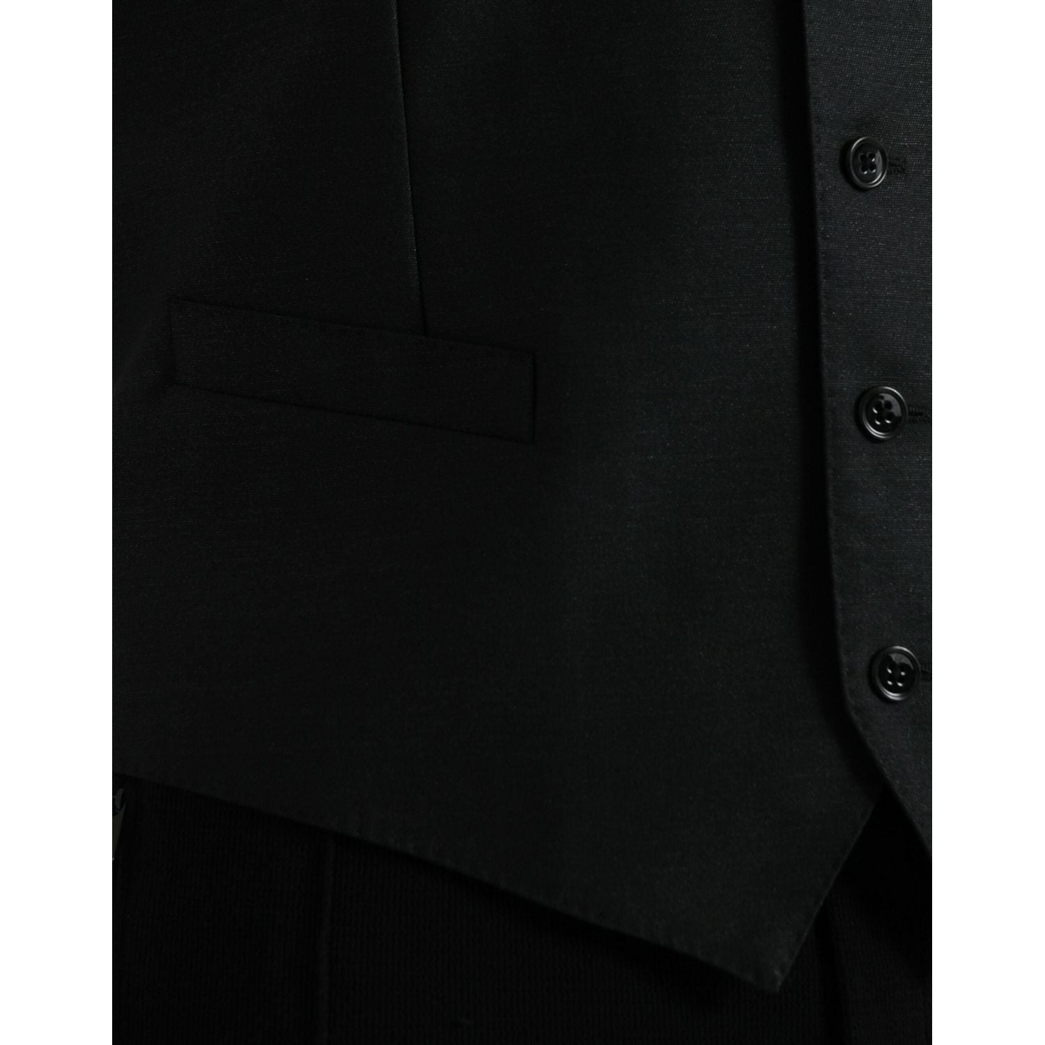 黑色羊毛背心连衣裙正式背心