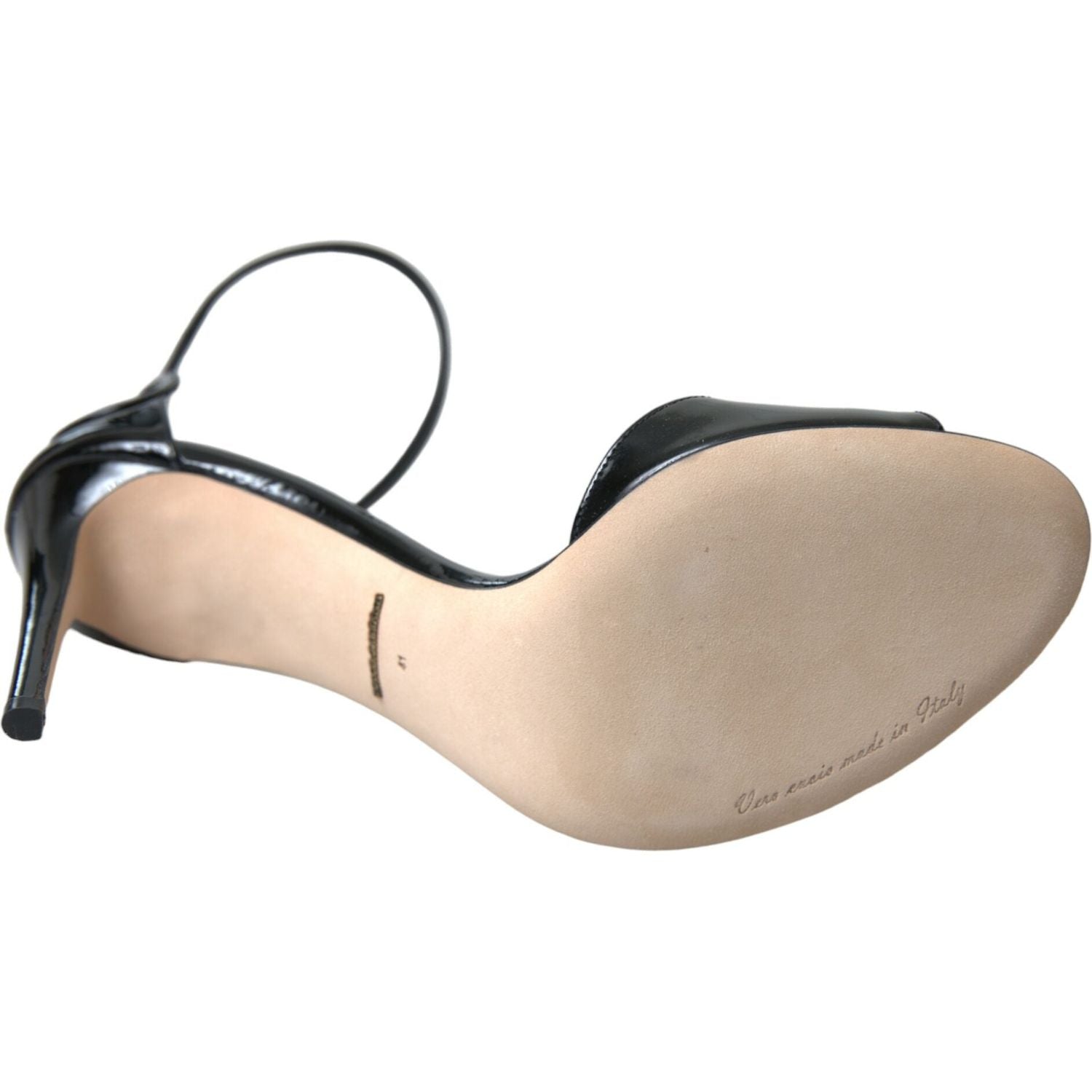 黑色 KEIRA 皮革高跟凉鞋