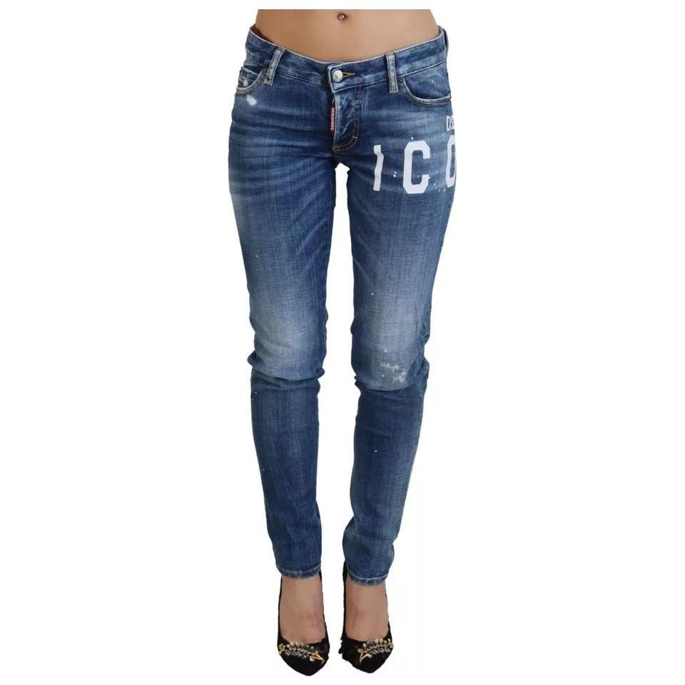 Dsquared² Blue Icon Low Waist Skinny Jennifer Denim Jeans PAN74503-38