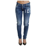 Dsquared² Blue Icon Low Waist Skinny Jennifer Denim Jeans PAN74503-38
