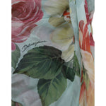 Dolce & Gabbana Blue Floral Print Tiered Long Maxi Dress DR281188-38