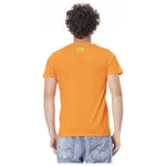 Cavalli Class Orange Cotton Men T-Shirt CA-24336-M