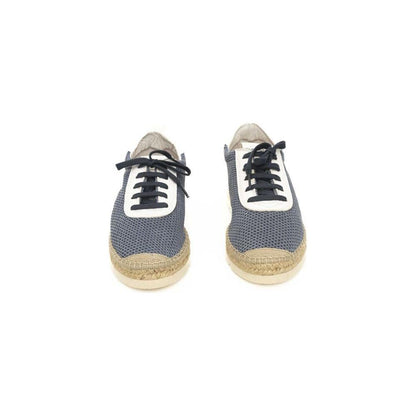 Cerruti 1881 Blue Calfskin Men Sneaker