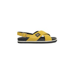 Cerruti 1881 Yellow Calfskin Women Sandal Cerruti 1881 Dark Slate Gray