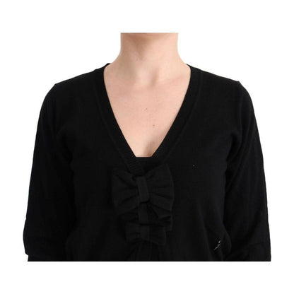 MARGHI LO' Black Wool Blouse Sweater