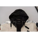 Dolce & Gabbana Black Leather Hooded Blouson Coat Jacket Dolce & Gabbana Gray