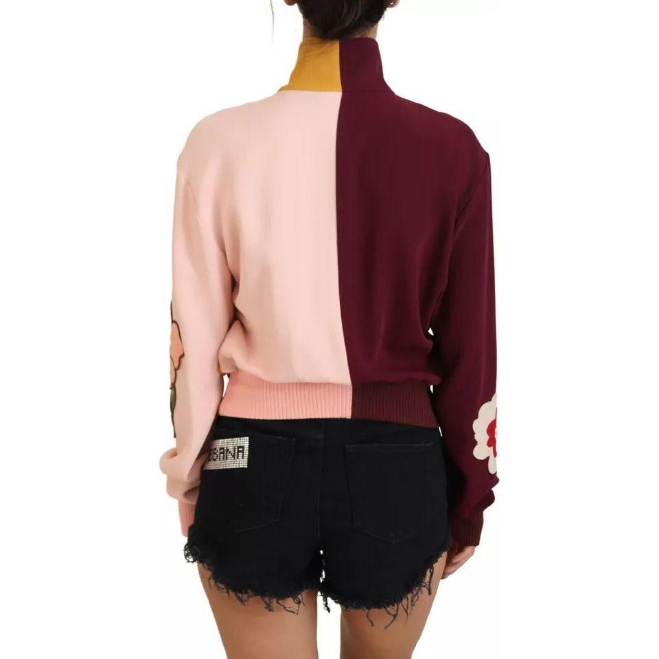 سترة دولتشي آند غابانا متعددة الألوان من الفيسكوز بسحاب كامل