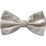 Dolce & Gabbana Off White Silk Adjustable Neck Men Bow Tie