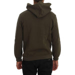 Daniele Alessandrini Elegant Green Cotton Hooded Sweater Daniele Alessandrini Dark Slate Gray