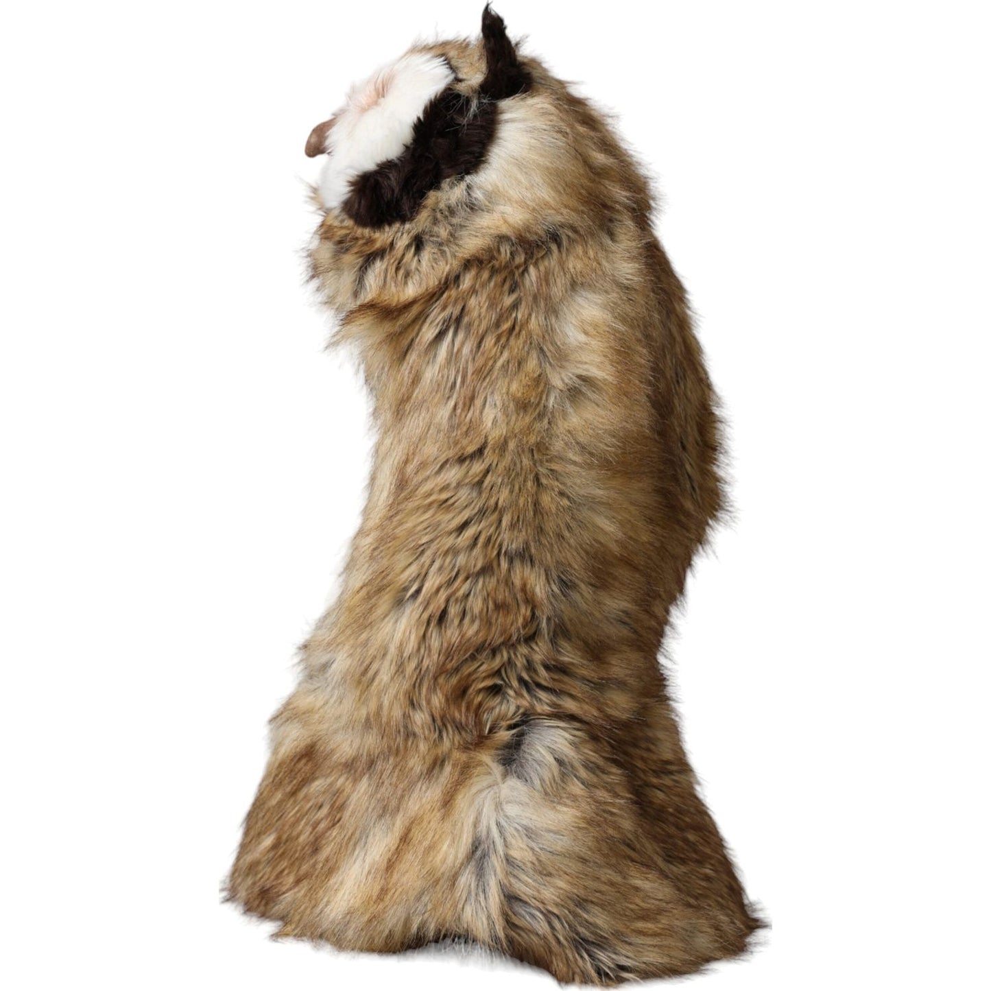 Dolce & Gabbana Brown Owl Faux Fur Whole Head Cap Hat