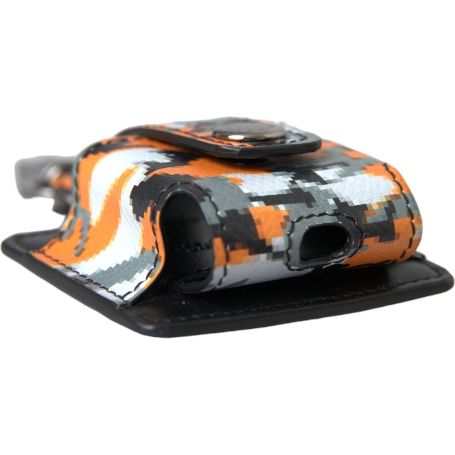 حافظة سماعات Airpods معدنية من Dolce &amp; Gabbana بطبعة مموهة متعددة الألوان وشعار